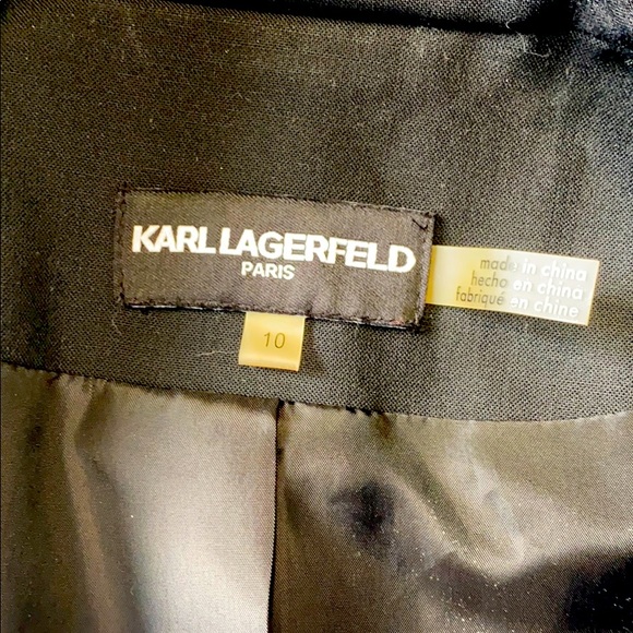 Karl Lagerfeld Black Blazer, Size 10 - Picture 3 of 3